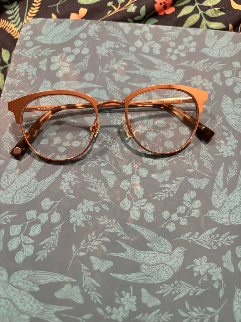 Warby Parker Blair Rose Gold Cat-Eye Eyeglass Frames (Size 49-19-145)